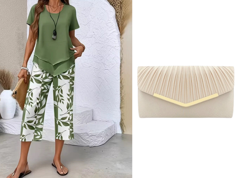 🥳SUMMER HOT SALE🥳💞50K+ SOLD!💥50% OFF! 🔥Casual Round Neck Layered Tunic Top and Wide Leg Pants Set