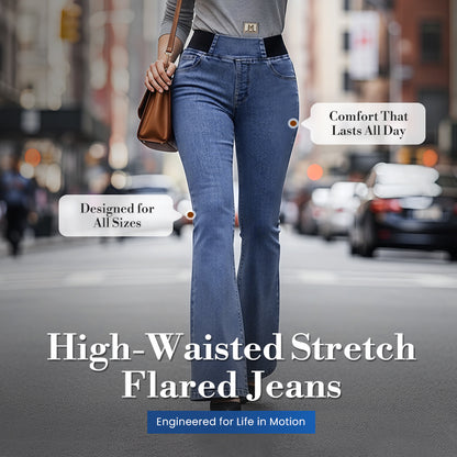 📢📢50% OFF!!⏰Women's High-Waist Stretch Flare Denim Jeans