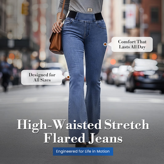📢📢50% OFF!!⏰Women's High-Waist Stretch Flare Denim Jeans