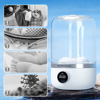 🔥Last Day Sale 50% OFF😍Portable Rechargeable Mini Washing Machine for Underwear！🩲
