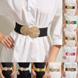 🎁Women's Vintage Gold Buckle High Elastic Belt