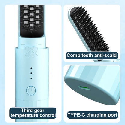 💖LIMITED SALE💖2-in-1 Rechargeable Long-lasting Straightening Comb