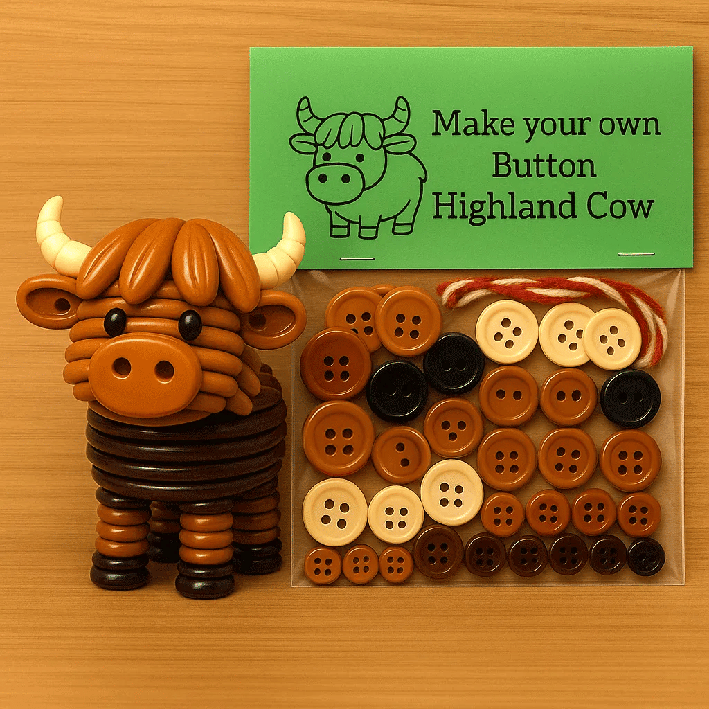 🎄 50% OFF NOW! 🎨 DIY Button Animal Ornaments - Creative Craft Kit for Kids, Develops Fine Motor Skills & Creativity 🧵📦