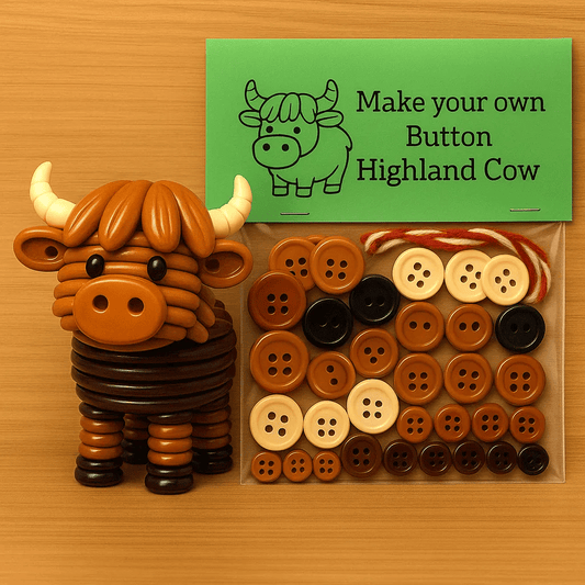 🎄 50% OFF NOW! 🎨 DIY Button Animal Ornaments - Creative Craft Kit for Kids, Develops Fine Motor Skills & Creativity 🧵📦