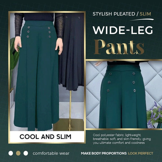 LAST DAY 49% OFF - Cool and Slim Stylish Pleated Wide-leg Pants