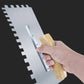 Tile tool serrated trowel with scraper