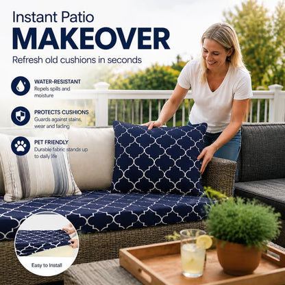 💗LAST DAY SALE 50% OFF⚡50K+ SOLD💕Patio Sofa Cushion Cover – Stretch, Water-Resistant ✨