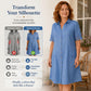 ⏰🔥LIMITED TIME 50% OFF!🔥Women's Casual Loose Fit Denim Dress with Pockets