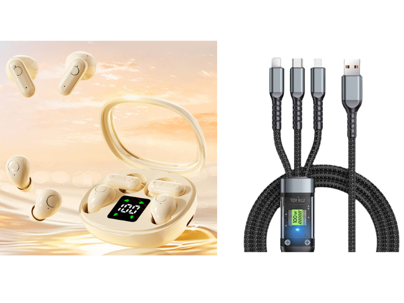 🥳2026 HOT SALE🥳💞50K+ SOLD!🎧 🔋All-Day Comfort, True Wireless Freedom. Dual Earbuds with LED Case – Grab & Go. 🚀📞