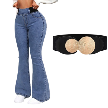 📢📢50% OFF!!⏰Women's High-Waist Stretch Flare Denim Jeans