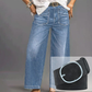 👖50% OFF NOW! ✨ Women's Casual High-Rise Wide-Leg Jeans – Tummy Control, Elongated Silhouette & All-Day Comfort 💙