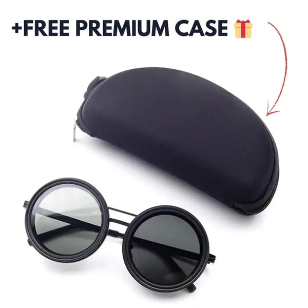 🕶️ 50% OFF NOW! 🌞 Adjustable Tint Polarized Round Sunglasses – UV400 Protection, Lightweight & Scratch-Resistant ✨