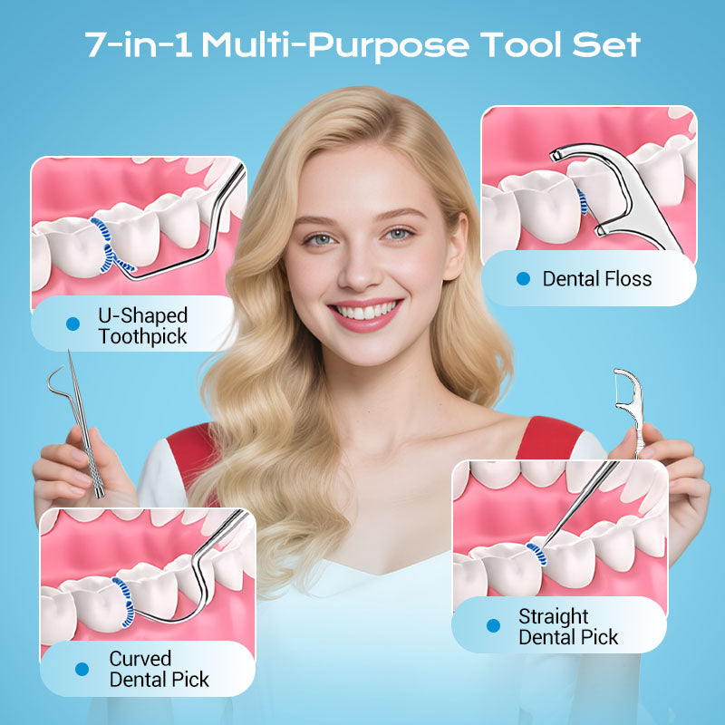 🏆German precision engineering! 0.1mm ultra-fine tip for precise flossing✨