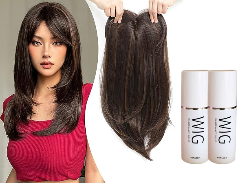 💇 ♀️Top Layered Hairpieces with Bangs for Women with Thinning Hair