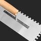 Tile tool serrated trowel with scraper