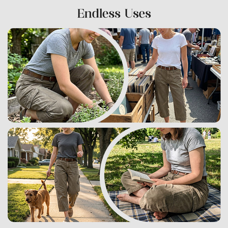 👖 50% OFF NOW! 🌿 Women's Relaxed Casual Cargo Capris – Spacious Utility Pockets, Breathable Fabric & Relaxed Fit✨