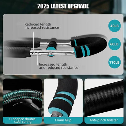 🎉New Year's Gift 50% OFF!💪U-Shaped Adjustable Spring Arm Trainer (3-in-1 Resistance + Travel-Proof) – Train Arms/Shoulders/Back in One Movement!