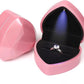Heart Shaped Ring Gift Box With LED Light for Proposal Wedding Valentine's Day Anniversary