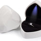 Heart Shaped Ring Gift Box With LED Light for Proposal Wedding Valentine's Day Anniversary