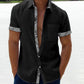 Men's Casual Plaid Collar Button Linen Shirt