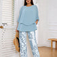 🔥LAST DAY SALE - 50% OFF🔥Women’s Printed Pants and Crew Neck Top Set