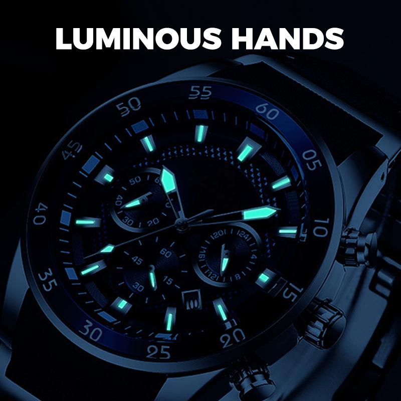 ⌚ 50% OFF NOW! ✨ Men's Waterproof Multifunctional Quartz Watch – Chronograph Design, Luminous Hands & Stainless Steel 🌊