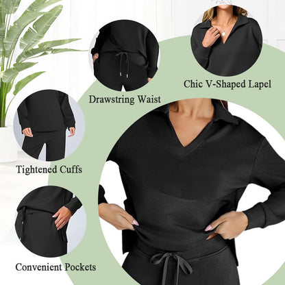 📢📢60%  OFF !! ⏰Women's 2 Piece Sets Outfits Casual Long Sleeve Sweatsuits Sets