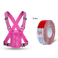 Rose red_Reflective Vest+Reflective Stickers