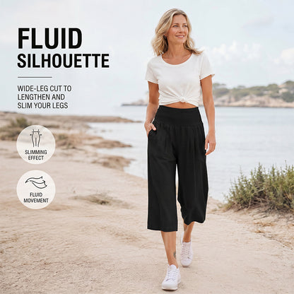 ⏰🔥LIMITED TIME 50% OFF! 👖 Women’s Lightweight Elastic Waist Crop Pants (S-3XL) – Comfortable, Flowy & Perfect for Casual Summer Outfits ✨🌿