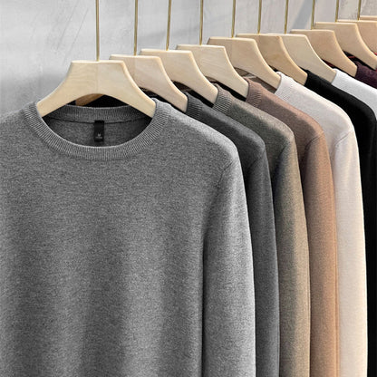 🔥2025 Hot Sale 50% Off🔥Plain knitted basic crew neck shirt for men