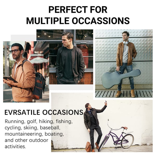 ✨Men's Standing Collar Zipper Casual Jacket