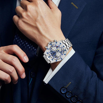 📢📢50 % OFF !!🎅【🎁The best gift for father🎁】🎄TINAIBIN Twelve Zodiac Signs & Starry Sky Diamond Automatic Skeleton Men's Watch
