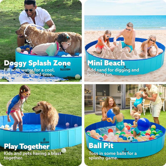 Large Foldable Backyard Wading Pool for Whole Family & Pets