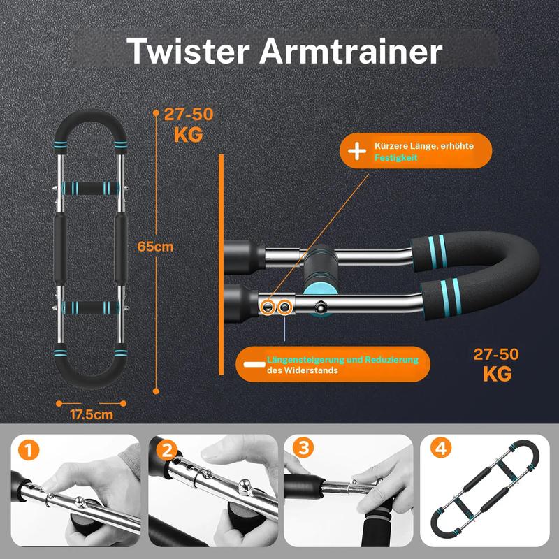 🎉New Year's Gift 50% OFF!💪U-Shaped Adjustable Spring Arm Trainer (3-in-1 Resistance + Travel-Proof) – Train Arms/Shoulders/Back in One Movement!