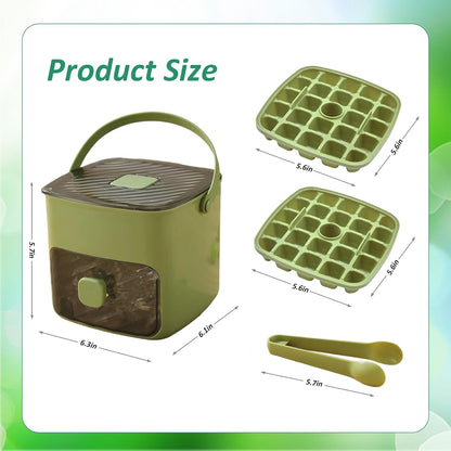 ⏳Time-Limited Special⏰Essential for summer🥤🧊 Ice Cube Maker with Storage – 48 cubes at once, leak‑proof lid. Stackable, saves space. Includes ice scoop & tong.