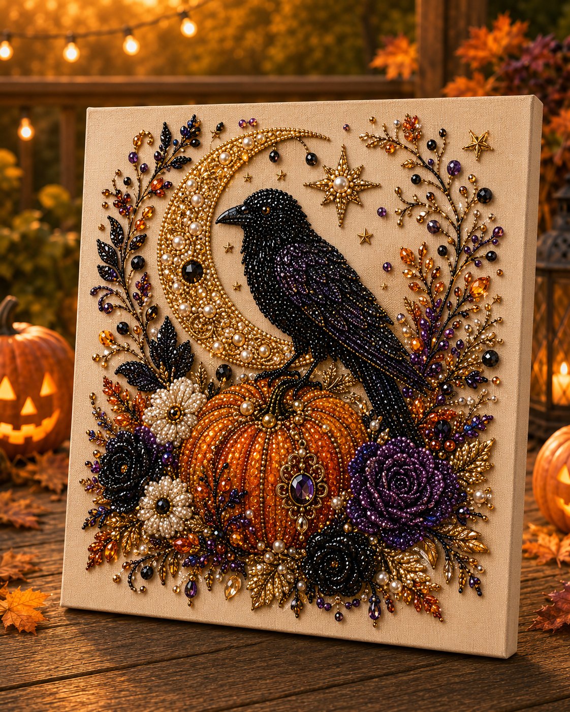 🔥 Last Day 50% OFF  👻✨ Halloween Pearl Art DIY Kit – Turn Tiny Pearls into Spooky-Cute Magic