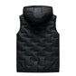 🍂 Easy Layering Comfort | Men's Hooded Front-Zip Insulated Vest
