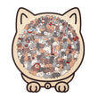 🎁Christmas Sale 50% OFF🎅135-Piece Morandi-Colored Cat Shaped Wooden Jigsaw Puzzle