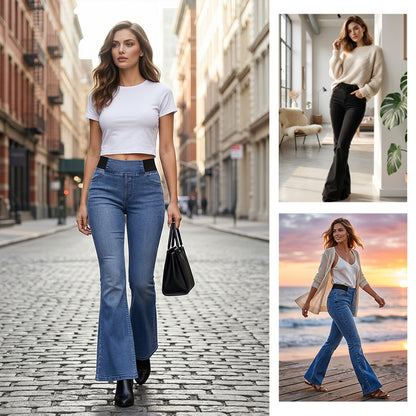 📢📢50% OFF!!⏰Women's High-Waist Stretch Flare Denim Jeans
