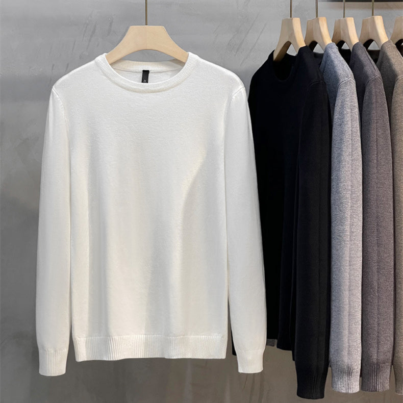 🔥2025 Hot Sale 50% Off🔥Plain knitted basic crew neck shirt for men