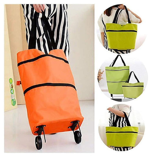 🛍️✨ Convertible shopping tote – hides wheels, holds 20kg, expands with zipper!✅Factory direct sales