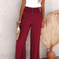 2024 Hot Sale Linen Blend High Rise Smocked Pants