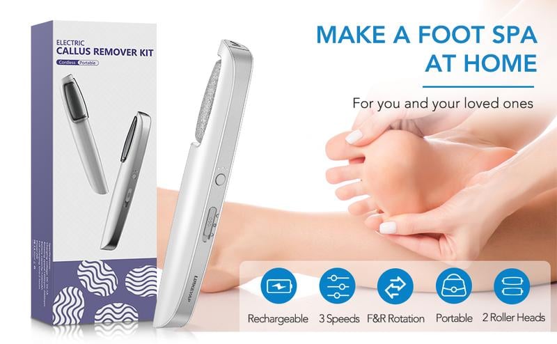 🔥 BUY 3 GET 1 FREE! ⚡ Electric Feet Callus Remover – 50K+ Sold! Gentle Exfoliation & Smooth Skin in Minutes ❤️👣📦