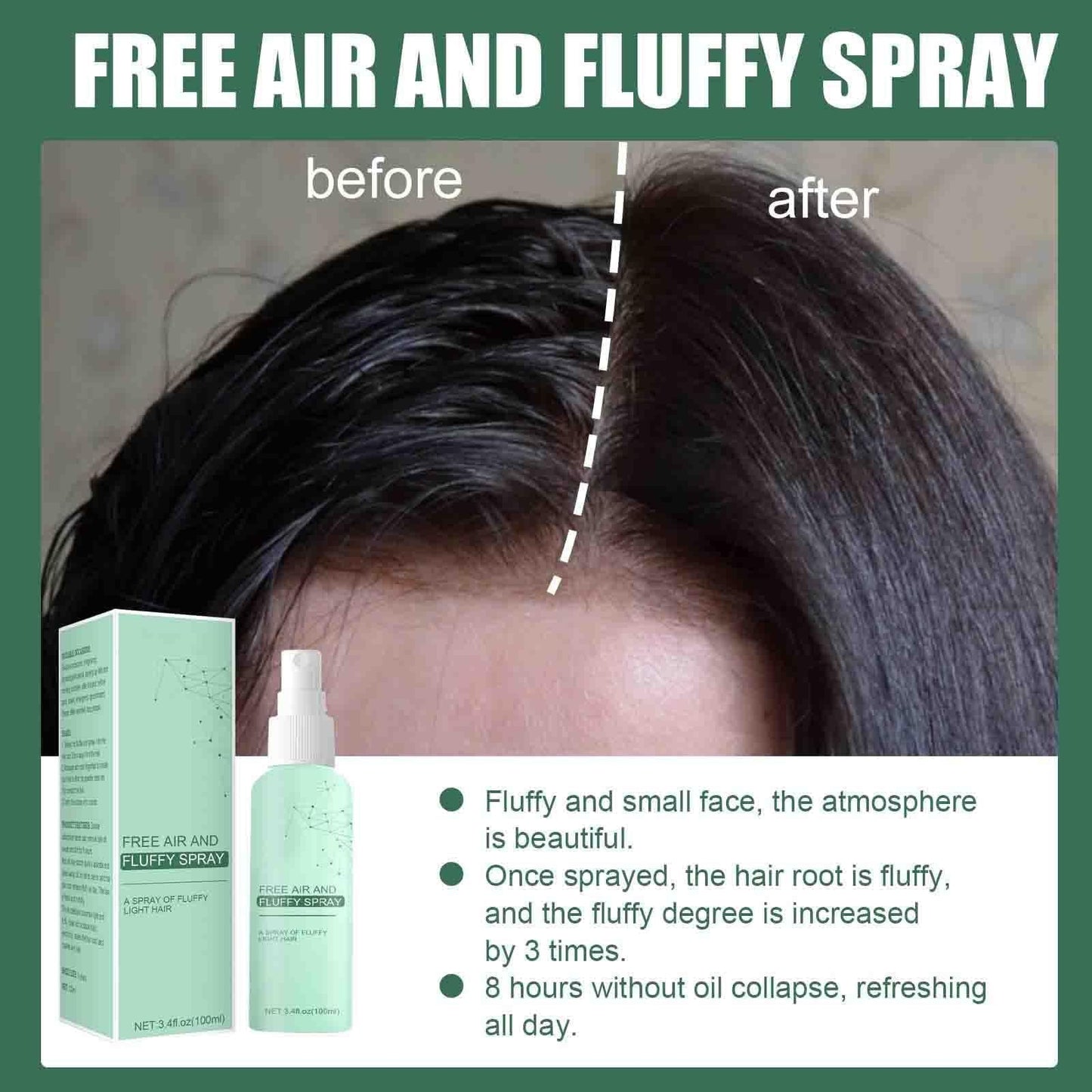 ⏰Great Sale - BUY 1 GET 1 FREE🔥🔥 Oil-Control Fluffy Volume Lift Hairspray