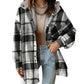 ❄️ Cozy Plaid Comfort | Women's Mid-Length Hooded Jacket