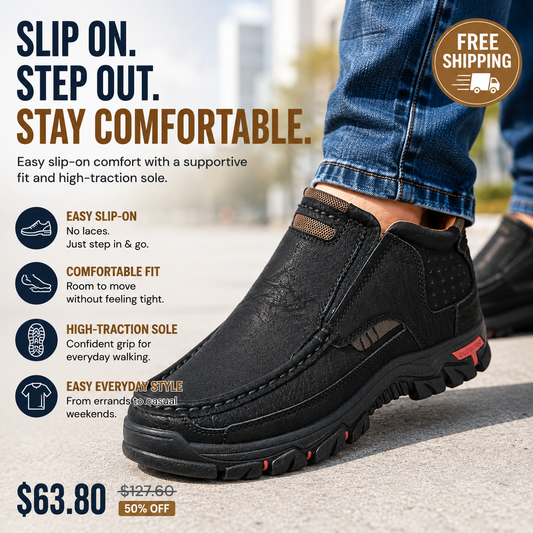 ⌛Limited-Time Offer🛍️Men's Casual Slip-On PU Leather Shoes