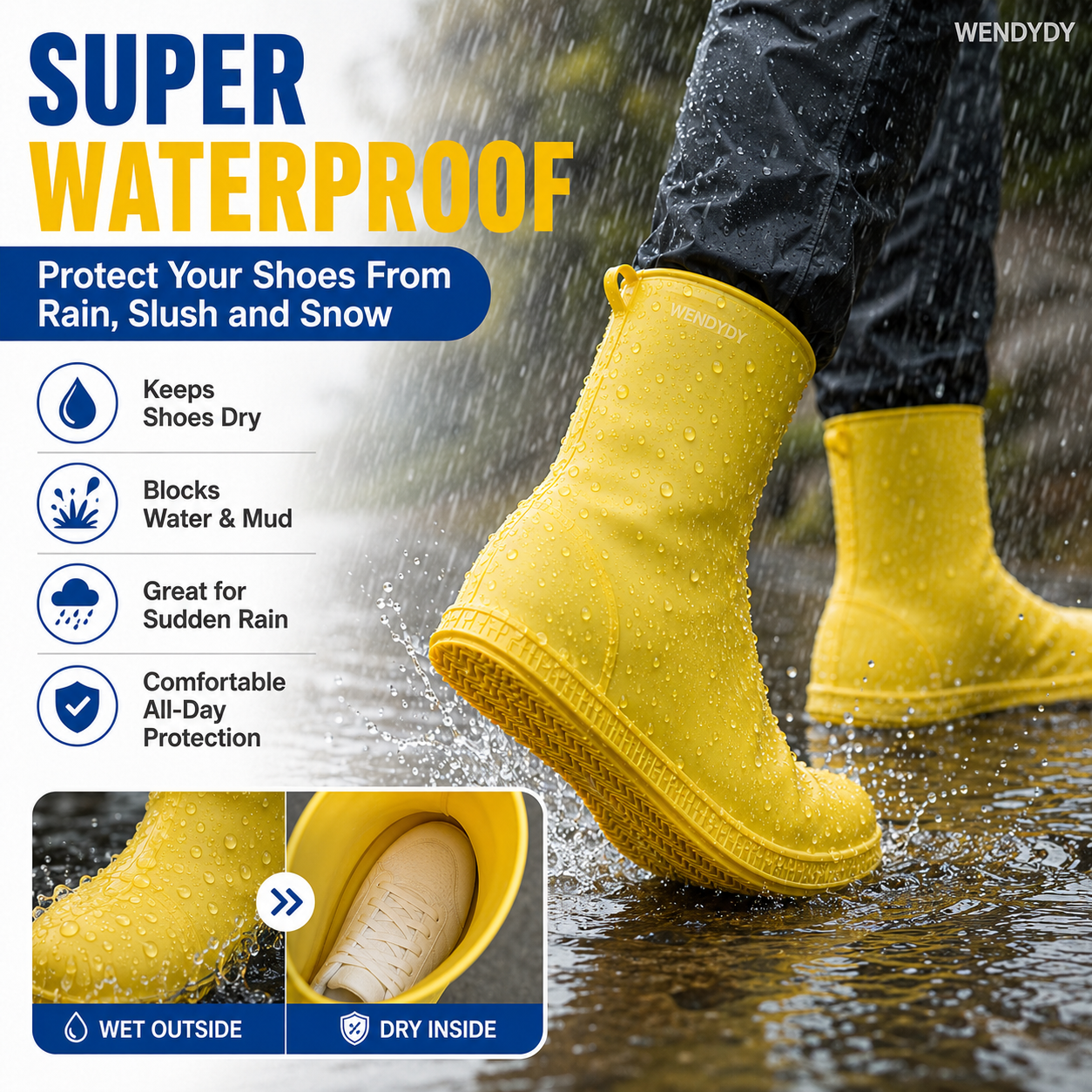 🏆Last Day 50% OFF !!🎁Thick Wear-Resistant Waterproof Shoe Cover