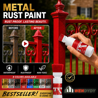 ✨New Arrival✨🖌️🏠Water-Based Metallic Silver Paint with Built-in Brush💥👍