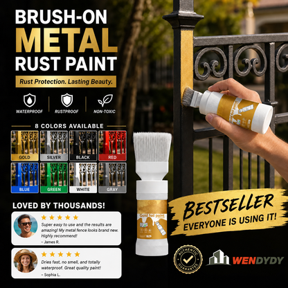 ✨New Arrival✨🖌️🏠Water-Based Metallic Silver Paint with Built-in Brush💥👍