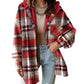 ❄️ Cozy Plaid Comfort | Women's Mid-Length Hooded Jacket